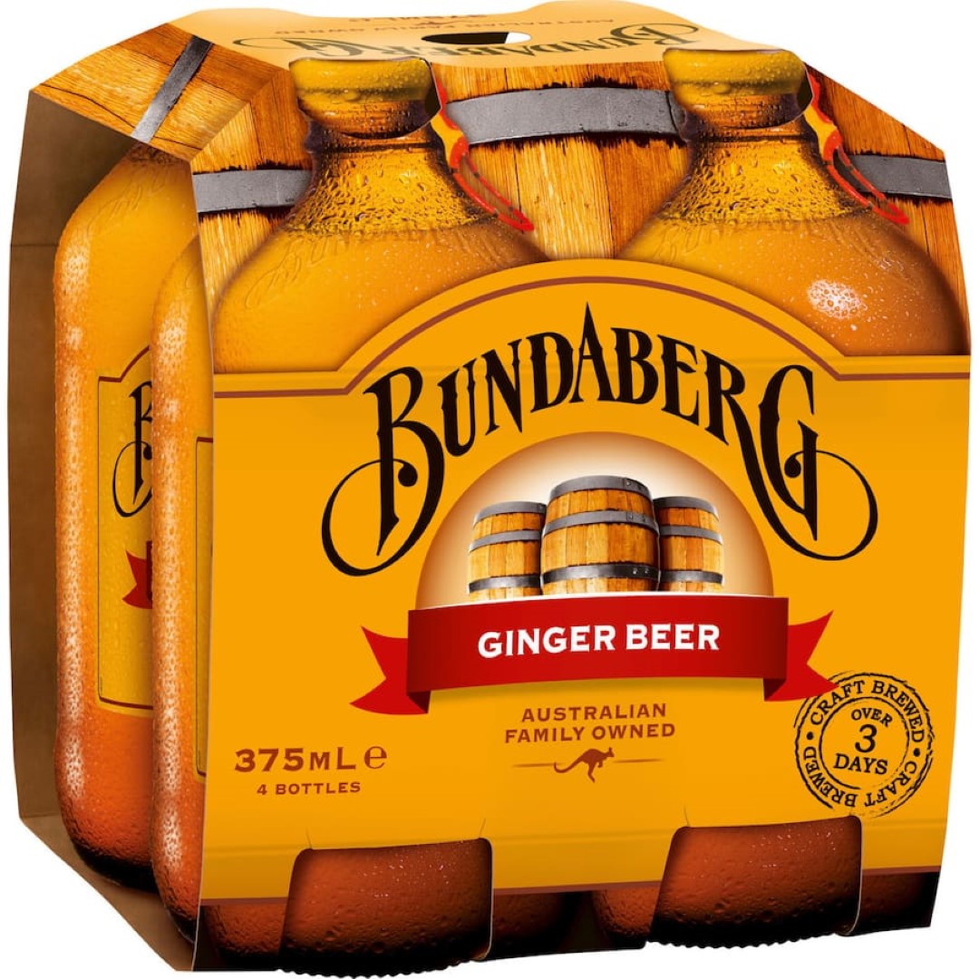 Bundaberg Ginger Beer Bottle 4x375mL