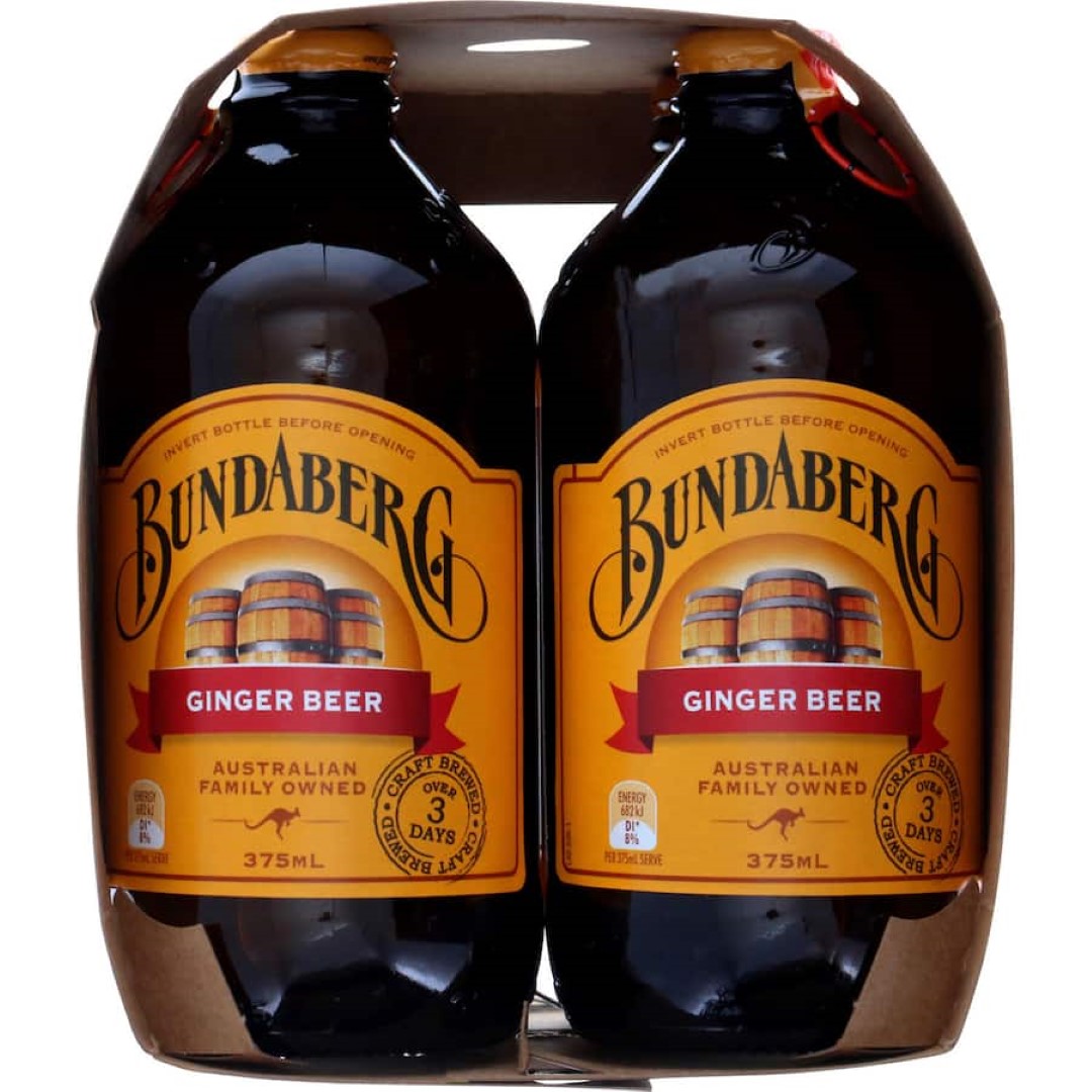 Bundaberg Ginger Beer Bottle 4x375mL