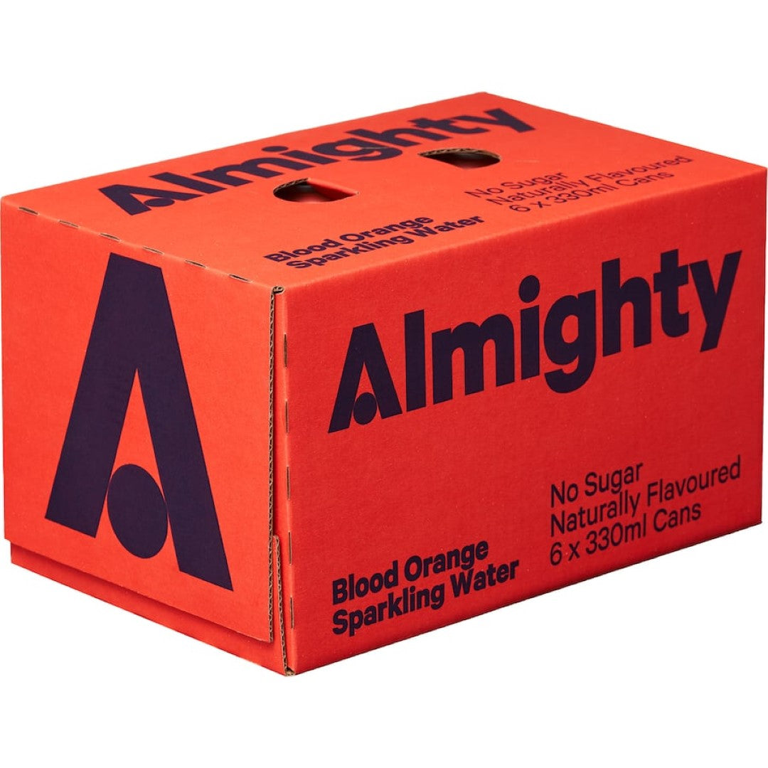Almighty Sparkling Water Blood Orange 330ml cans 6pack