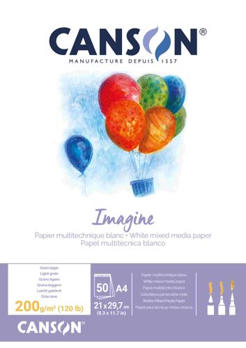 Canson Mix Media "Imagine" Pad - 200gsm A4 50sht
