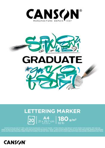 Canson Graduate Lettering Marker Pads - 180gsm A3 20sht