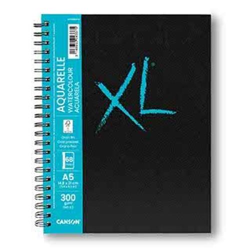 Canson XL Watercolour (Aquarelle) Books - A5 300gsm 68sht Spiral