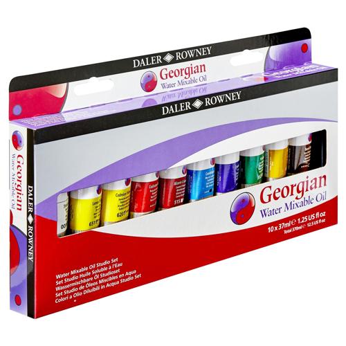 Daler Rowney Georgian Watermixable Oil Colour Sets - Introduction Set 10 X 20ml