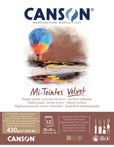 Canson Mi-Teintes Velvet Pads - Brown Tones 32 X 41cm