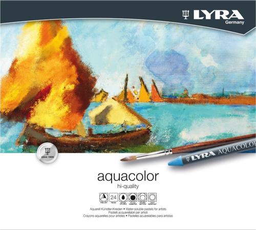 Lyra Aquacolour Water-Soluble Wax Pastel Sets - Set 24