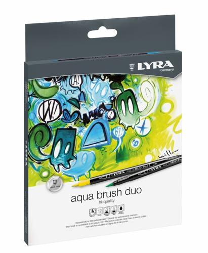 Lyra Aqua Brush Dual-Tip Brush Marker Sets - Set 12