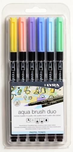 Lyra Aqua Brush Dual-Tip Brush Marker Sets - Set 12