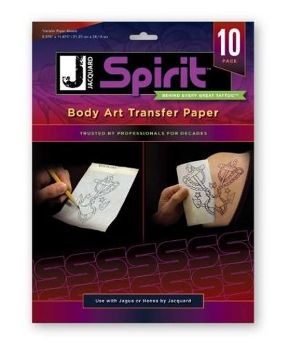 Jacquard Spirit Body Art Transfer Paper - 10 Pack