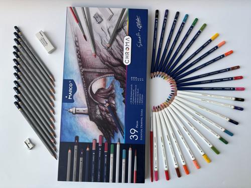 Marco Chroma Drawing Tools Set 39 - Drawing Tools Set 39Pc