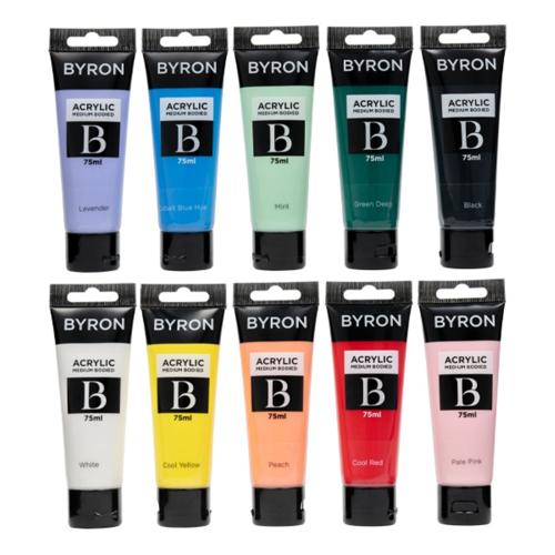 Byron Acrylic 75ml Sets Of 10 - Trend Colours Set 10