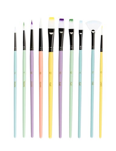 Byron Pastel Paint Brush Sets - Set 10 Piece