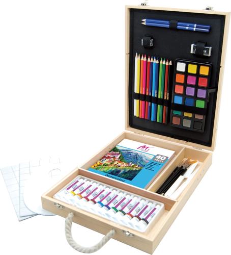 Art Advantage Painting Wooden Box Set - Set 60 Piece