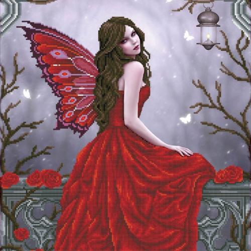 Diamond Dotz Diamond Kit - Winter Rose Fairy 68x52cm