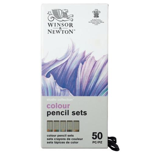 Winsor & Newton Studio Coloured Pencil Drawers Set 50 - 10 X 5 Drawers Set 50