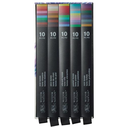 Winsor & Newton Studio Coloured Pencil Drawers Set 50 - 10 X 5 Drawers Set 50