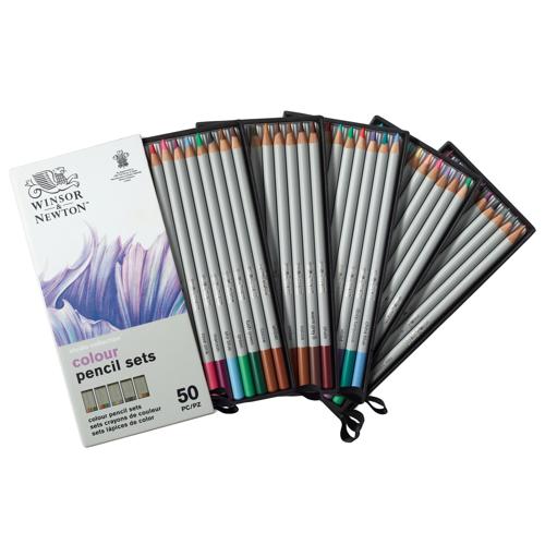 Winsor & Newton Studio Coloured Pencil Drawers Set 50 - 10 X 5 Drawers Set 50