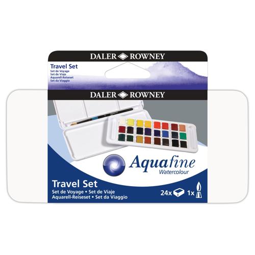 Daler Rowney Aquafine Half Pan Travel Set 24 - Half Pan Set 24
