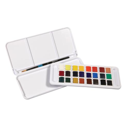 Daler Rowney Aquafine Half Pan Travel Set 24 - Half Pan Set 24