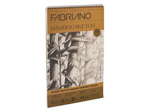 Fabriano Bamboo Sketch Pads - 105gsm A3 30 Sheets Spiral