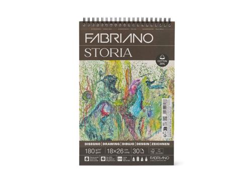 Fabriano Storia Spiral Pads - 180gsm 18x26cm 30 Sheets