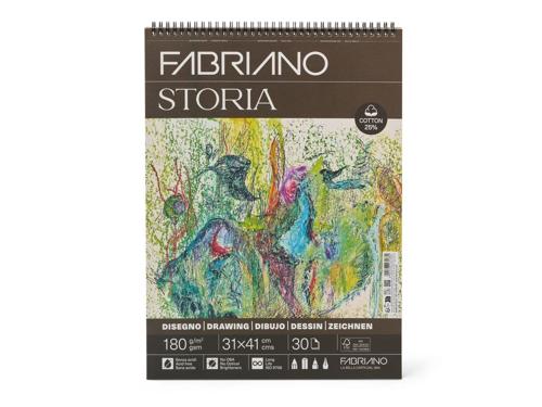 Fabriano Storia Spiral Pads - 180gsm 31x41cm 30 Sheets
