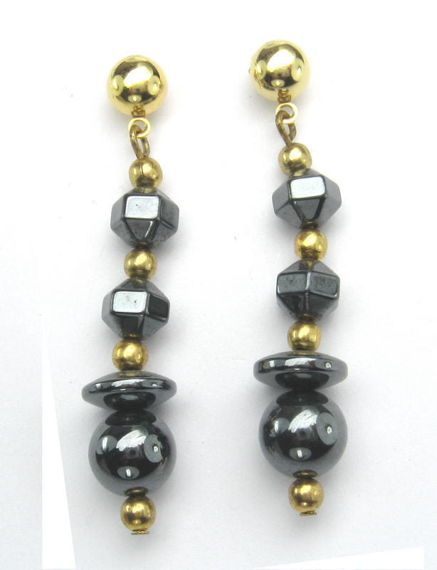 Earrings Sp. Gold Hematine - Smartfox