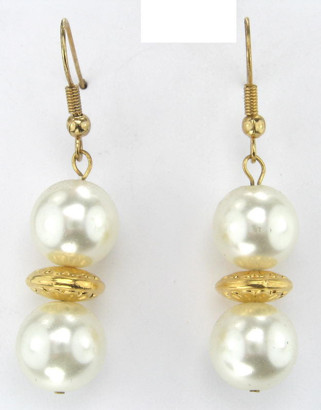 Earrings Pearl. Gold - Smartfox