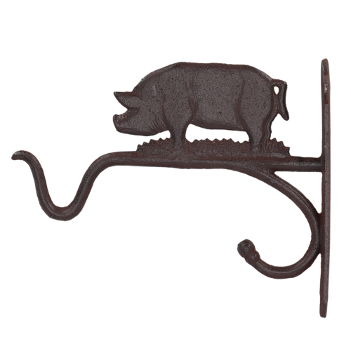 Basket Hook - Cast Iron Pig