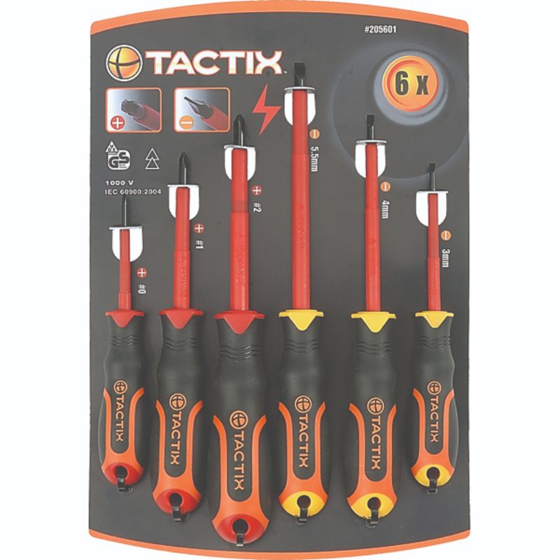 Tactix Screwdriver Insulated 6Pc Set