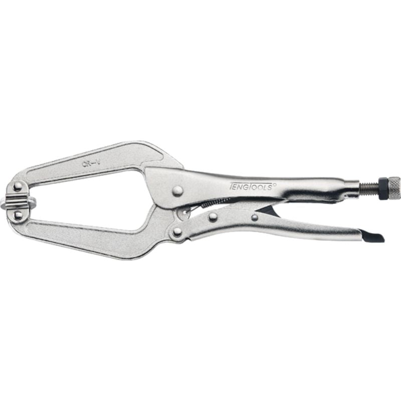 Teng 12in Long C-Clamp Lock Plier (NP) w/Swivel Pad