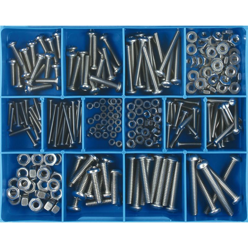 Champion 256pc SS (304/A2) Machine Screw & Nut Assortment