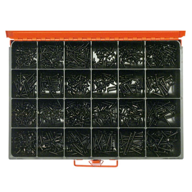 Champion Master Kit 830pc Self Tap Screw Asst(Black Zinc)