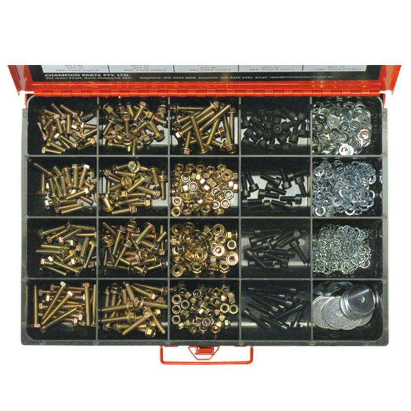 Champion Master Kit 781pc 6mm Bolt & Nut Asst GR8.8