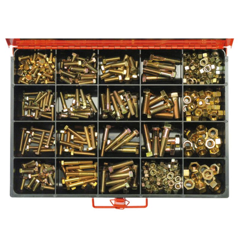 Champion Master Kit 370pc UNC Bolt, Set Screw & Nut Asst
