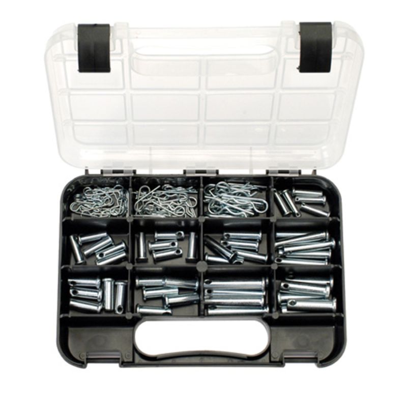 Champion GJ Grab Kit: 105 zinc-plated clevis pins in various sizes for versatile fastening in DIY and professional tasks.