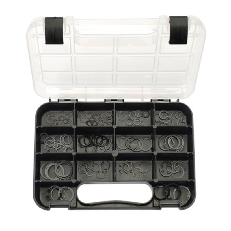 Champion GJ Grab Kit: 115-piece Imperial Circlip set for 1/4 to 3/4 inch shafts, ideal for mechanics and DIY projects.