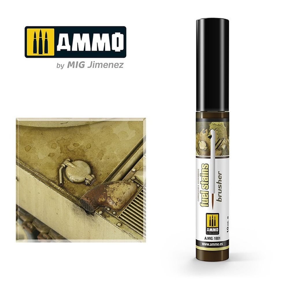 Ammo by MIG - Effects Brusher - Fuel Stains 10ml - Model Paint