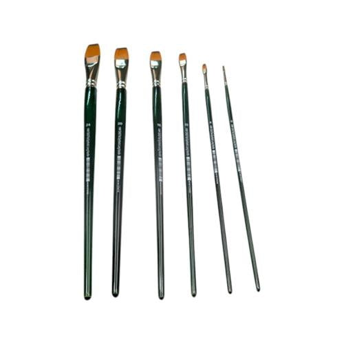 DAS S1068F Synthetic Flat Long Handle Brush #18