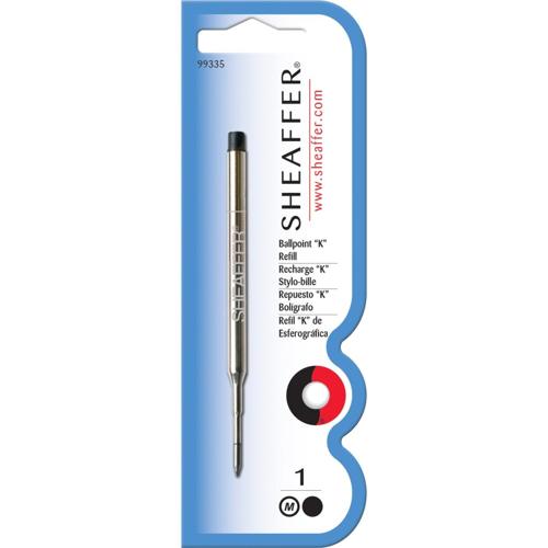 SHEAFFER REFILL MEDIUM BLACK K METAL BALLPOINT SINGLE