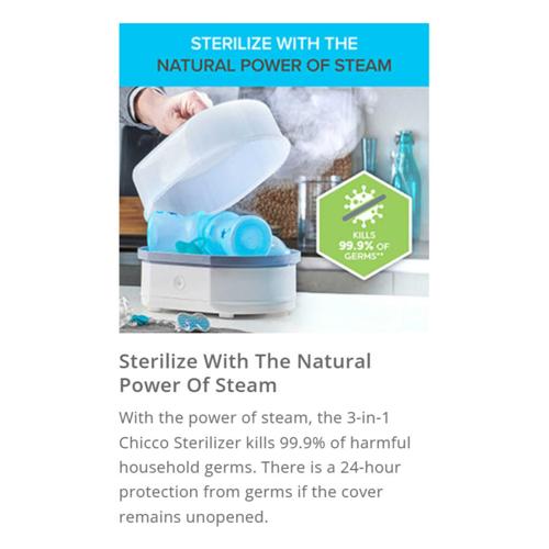 CHICCO STERILNATURAL: 3IN1 STERILISER