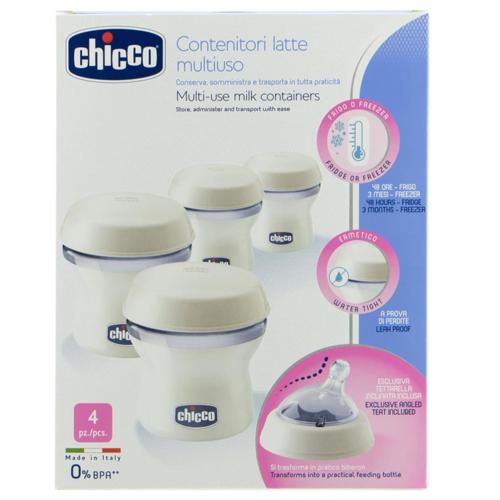 CHICCO BOTTLE: NATURALFEELING MILK CONTAINER 4PK