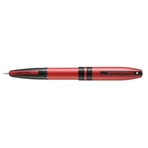 SHEAFFER ICON METALLIC RED WITH GLOSSY BLACK PVD TRIM FINE FOUNTAIN PEN