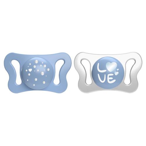 CHICCO SOOTHER:PHYSIO MICRO SIL 0-2M BLUE 2PC