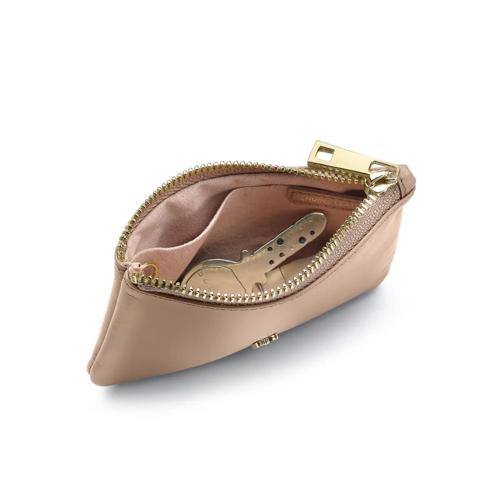 SHEAFFER EMILY IN PARIS FULL-GRAIN LEATHER ZIPPED KEY FOB POUCH