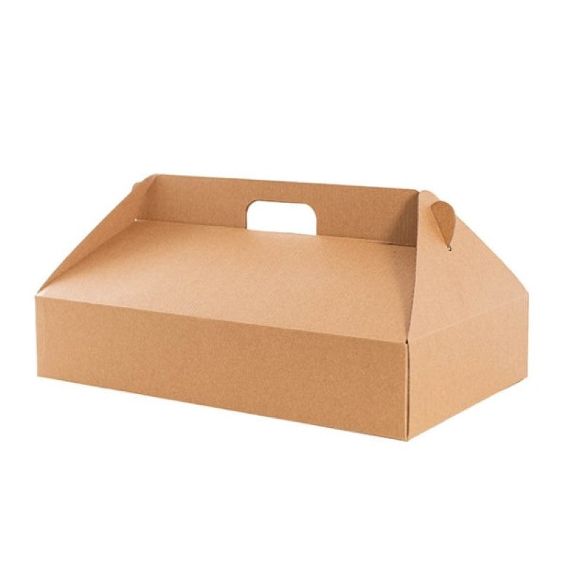 Gable Hamper Catering Box Flat Pack Large Kraft Brown