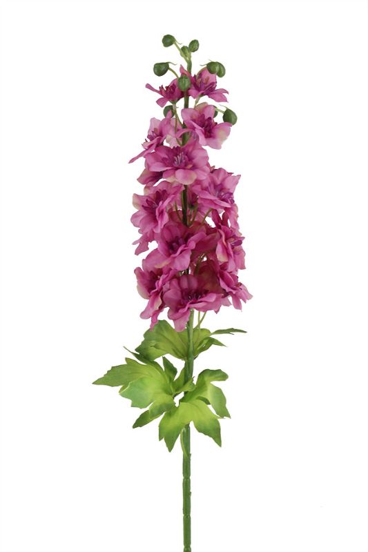 Artificial white delphinium stem, 80cm tall, perfect for elegant DIY arrangements or home decor without maintenance.