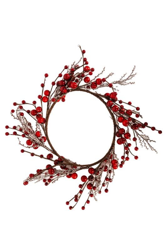 Artificial Berry Wreath Ring - Red