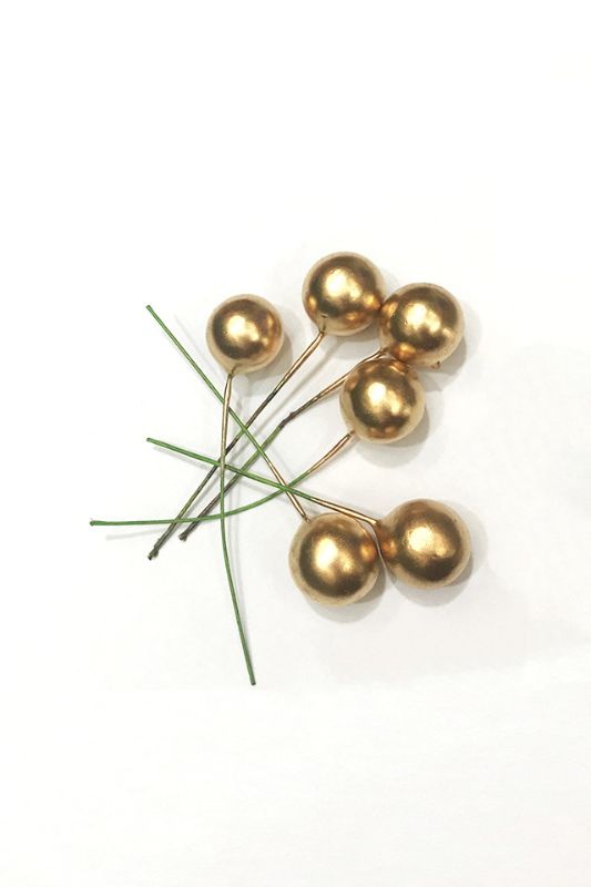 Artificial Bulk Wired Berry - Gold