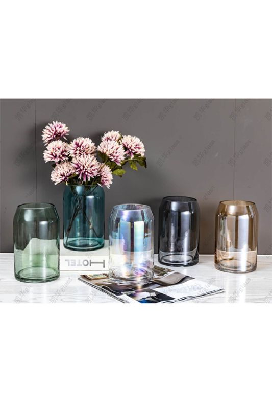Glass - Designer Vase Taper Top - Camel - Set of 12