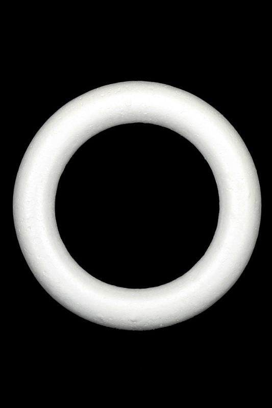 Polystyrene Foam Wreath - White - Set of 10